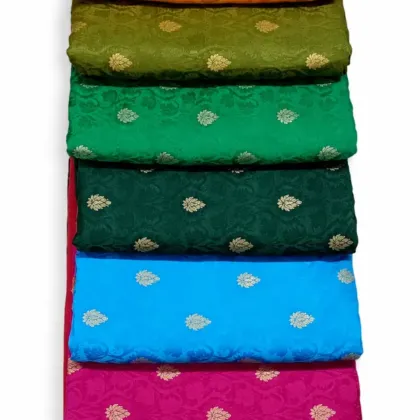 KashiFab Gold Buti Banarasi Brocade Fabric - Banarasi brocade fabric Varanasi wholesale export