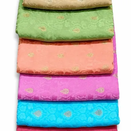 KashiFab Gold Spot Buti Banarasi Brocade Fabric - Banarasi brocade fabric Varanasi wholesale export