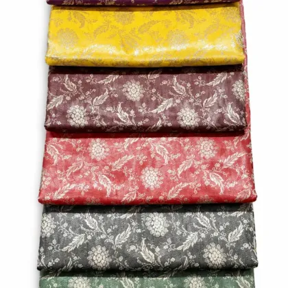 KashiFab Tonal Floral Banarasi Brocade Fabric - Banarasi brocade fabric Varanasi wholesale export