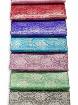 KashiFab Tone on Tone Floral Banarasi Brocade Fabric - Banarasi brocade fabric Varanasi wholesale export