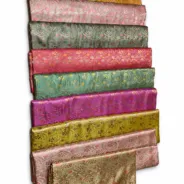 KashiFab Trailing Vine Floral Banarasi Brocade Fabric - Banarasi brocade fabric Varanasi wholesale export