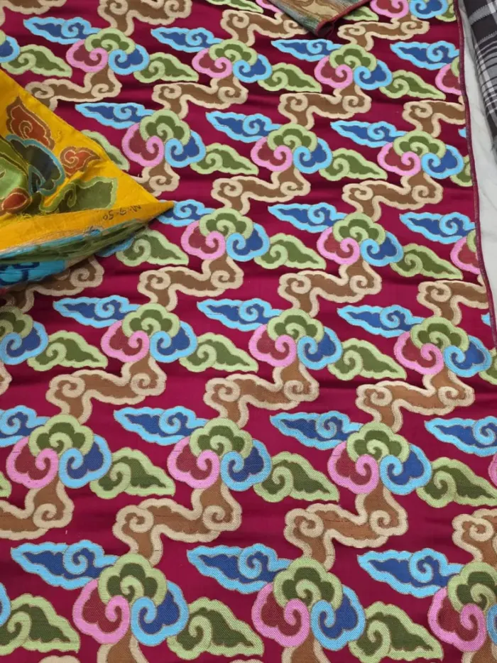 KashiFab CHO Magenta Lucky Cloud Tibetan Brocade - Tibetan brocade Varanasi wholesale