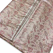 KashiFab Ivory Pink Garden Floral Banarasi Brocade Fabric - Banarasi brocade fabric Varanasi wholesale export