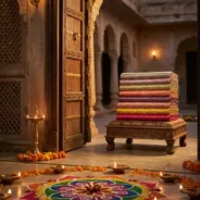 KashiFab Courtyard Pastel Stack Banarasi Brocade Fabric shade card - Banarasi brocade fabric Varanasi
