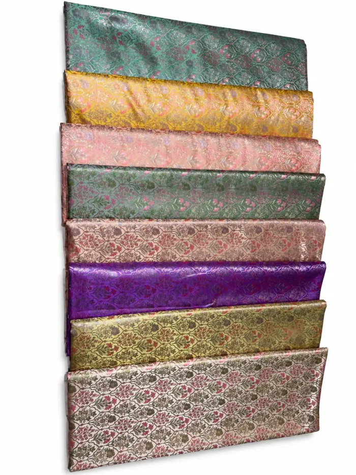 KashiFab Haveli Mint Stack Banarasi Brocade Fabric - Banarasi brocade fabric Varanasi wholesale export