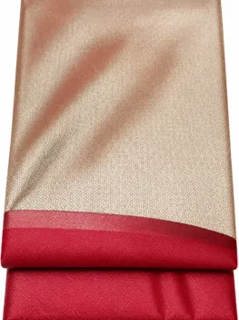 KashiFab Gold Tissue with Red Contrast Banarasi Brocade Fabric - Banarasi brocade fabric Varanasi wholesale export