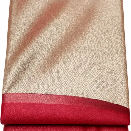 KashiFab Gold Tissue with Red Contrast Banarasi Brocade Fabric - Banarasi brocade fabric Varanasi wholesale export