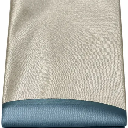 KashiFab Champagne Tissue with Slate Contrast Banarasi Brocade Fabric - Banarasi brocade fabric Varanasi wholesale export