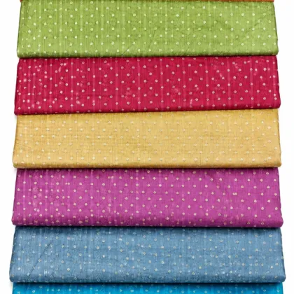 KashiFab Mini Gold Buti Banarasi Brocade Fabric - Banarasi brocade fabric Varanasi wholesale export