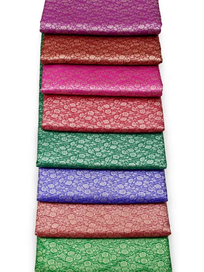 KashiFab Floral Colour Range Banarasi Brocade Fabric KashiFab Floral Colour Range Banarasi Brocade Fabric - Banarasi brocade fabric Varanasi wholesale export