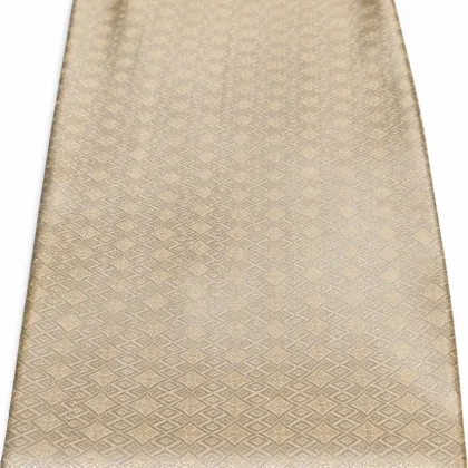 KashiFab Beige Gold Geometric Banarasi Brocade Fabric - Banarasi brocade fabric Varanasi wholesale export