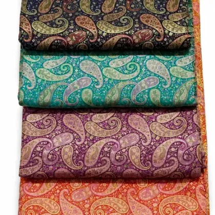 KashiFab Paisley Jaal Banarasi Brocade Fabric - Banarasi brocade fabric Varanasi wholesale export