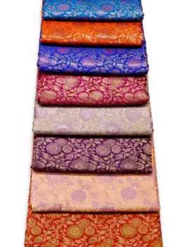 KashiFab Compact Floral Banarasi Brocade Fabric - Banarasi brocade fabric Varanasi wholesale export