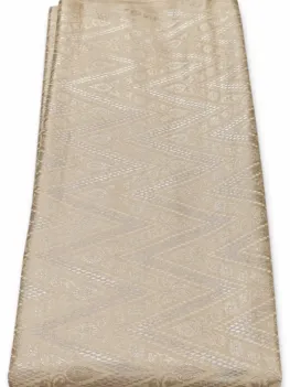 KashiFab Ivory Gold Chevron Banarasi Brocade Fabric - Banarasi brocade fabric Varanasi wholesale export