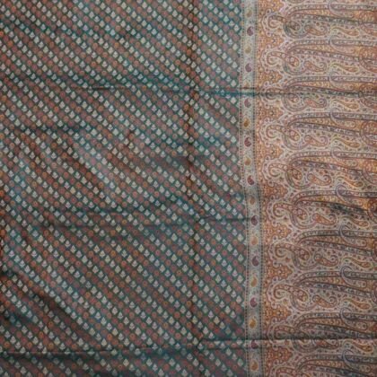 KashiFab Burnt Orange Banarasi Silk Saree online - authentic Varanasi Banarasi silk saree