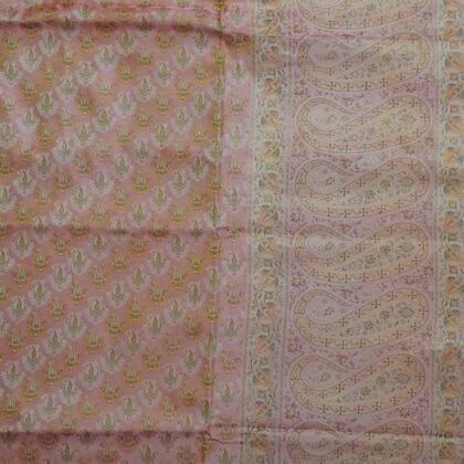 KashiFab Burnt Orange Banarasi Silk Saree online - authentic Varanasi Banarasi silk saree