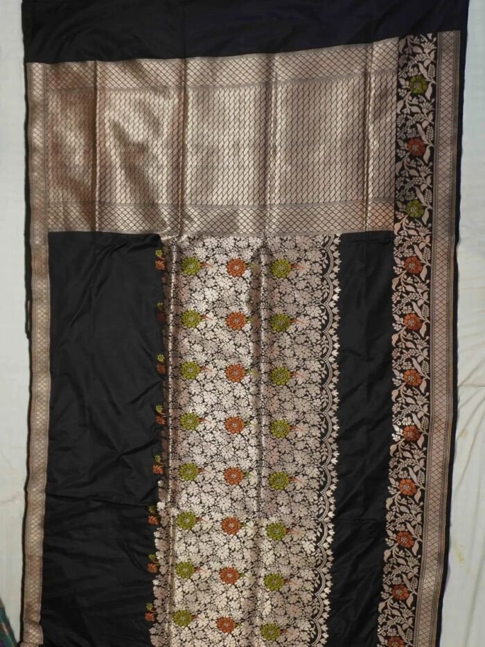 KashiFab Burnt Orange Banarasi Silk Saree 1 KashiFab Burnt Orange Banarasi Silk Saree online - authentic Varanasi Banarasi silk saree