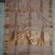 KashiFab Burnt Orange Banarasi Silk Saree online - authentic Varanasi Banarasi silk saree