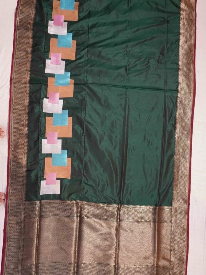 KashiFab Burnt Orange Banarasi Silk Saree 1 KashiFab Burnt Orange Banarasi Silk Saree online - authentic Varanasi Banarasi silk saree