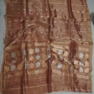 KashiFab Burnt Orange Banarasi Silk Saree online - authentic Varanasi Banarasi silk saree