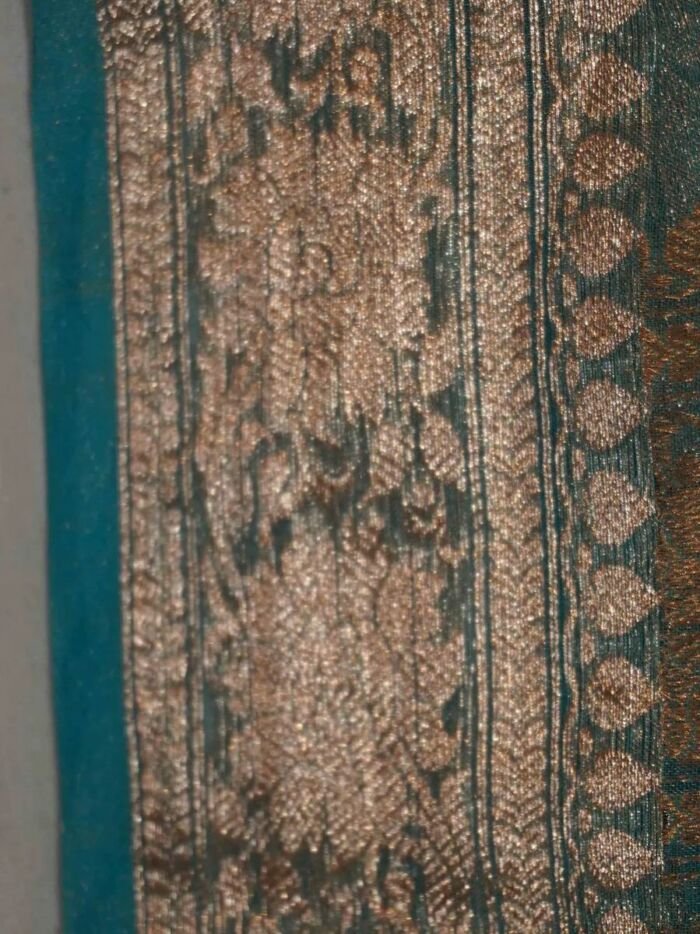 KashiFab Burnt Orange Banarasi Silk Saree 1 KashiFab Burnt Orange Banarasi Silk Saree online - authentic Varanasi Banarasi silk saree