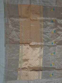 KashiFab Burnt Orange Banarasi Silk Saree online - authentic Varanasi Banarasi silk saree