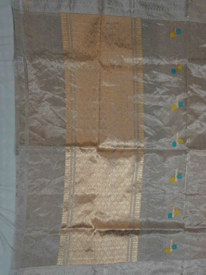 KashiFab Burnt Orange Banarasi Silk Saree 1 KashiFab Burnt Orange Banarasi Silk Saree online - authentic Varanasi Banarasi silk saree