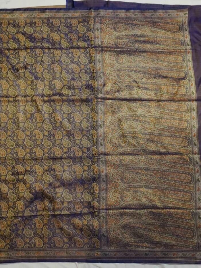 KashiFab Burnt Orange Banarasi Silk Saree 1 KashiFab Burnt Orange Banarasi Silk Saree online - authentic Varanasi Banarasi silk saree