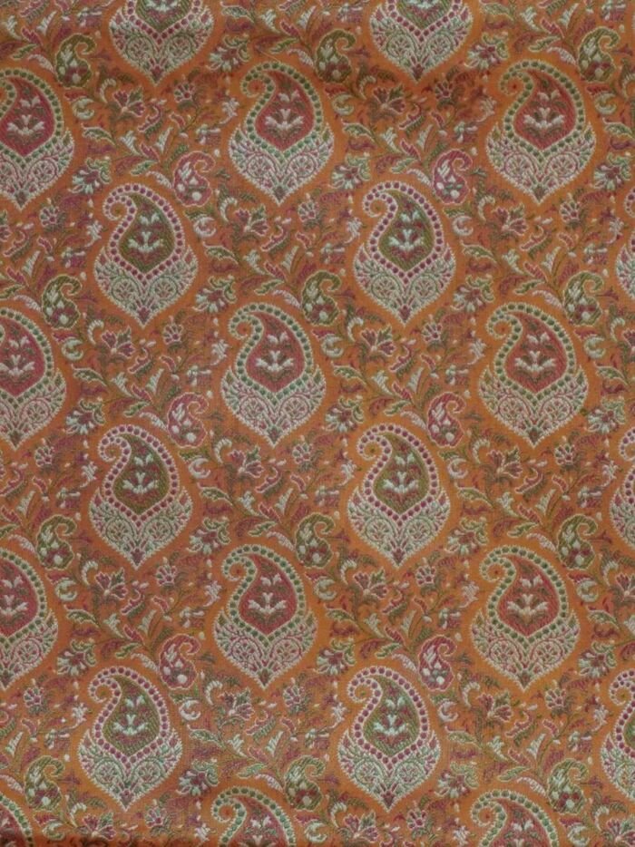 KashiFab Burnt Orange Banarasi Silk Saree online - authentic Varanasi Banarasi silk saree - detail view 2