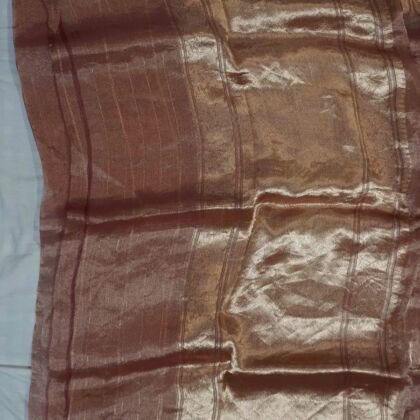 KashiFab Burnt Orange Banarasi Silk Saree online - authentic Varanasi Banarasi silk saree - detail view 2