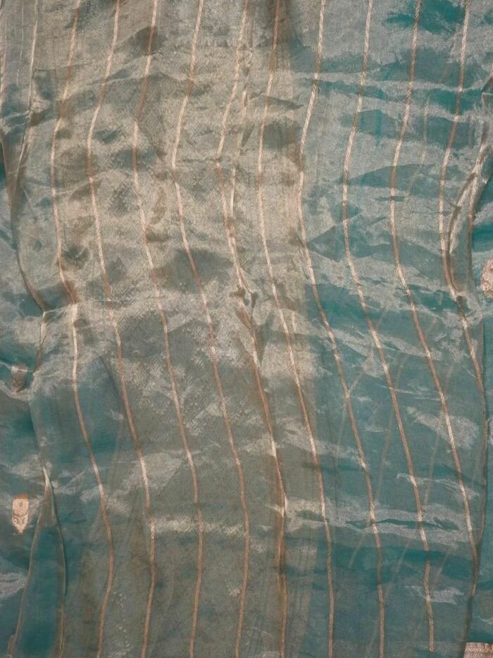 KashiFab Burnt Orange Banarasi Silk Saree 2 KashiFab Burnt Orange Banarasi Silk Saree online - authentic Varanasi Banarasi silk saree - detail view 2