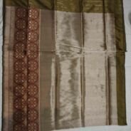 KashiFab Burnt Orange Banarasi Silk Saree online - authentic Varanasi Banarasi silk saree - detail view 2