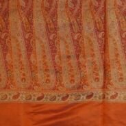 KashiFab Burnt Orange Banarasi Silk Saree online - authentic Varanasi Banarasi silk saree - detail view 3