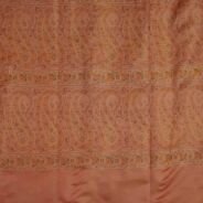 KashiFab Burnt Orange Banarasi Silk Saree online - authentic Varanasi Banarasi silk saree - detail view 3