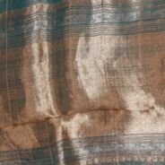 KashiFab Burnt Orange Banarasi Silk Saree online - authentic Varanasi Banarasi silk saree - detail view 3