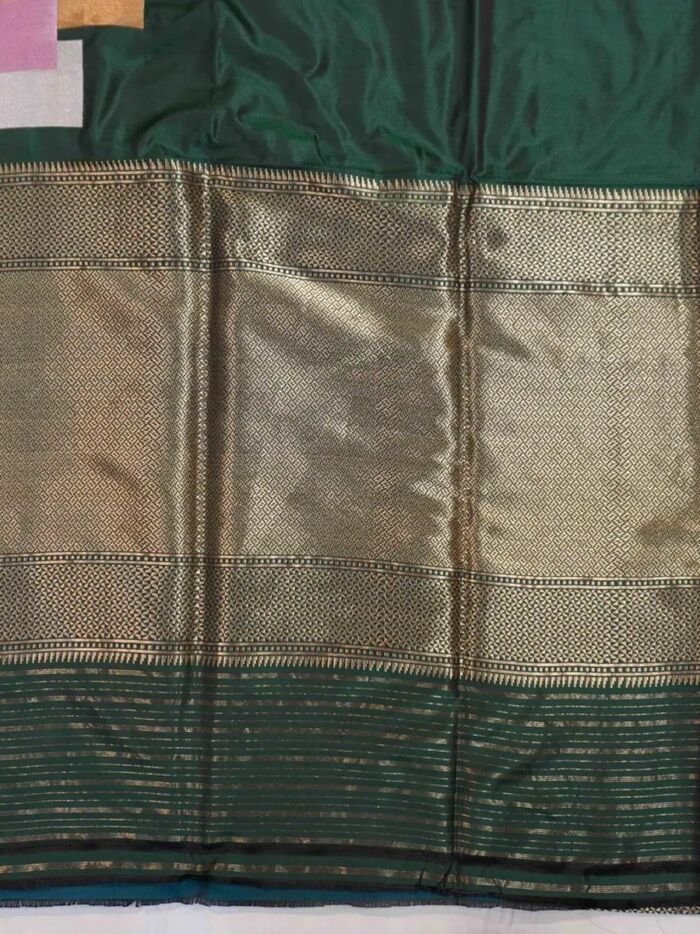 KashiFab Burnt Orange Banarasi Silk Saree 3 KashiFab Burnt Orange Banarasi Silk Saree online - authentic Varanasi Banarasi silk saree - detail view 3