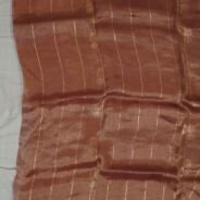 KashiFab Burnt Orange Banarasi Silk Saree online - authentic Varanasi Banarasi silk saree - detail view 3