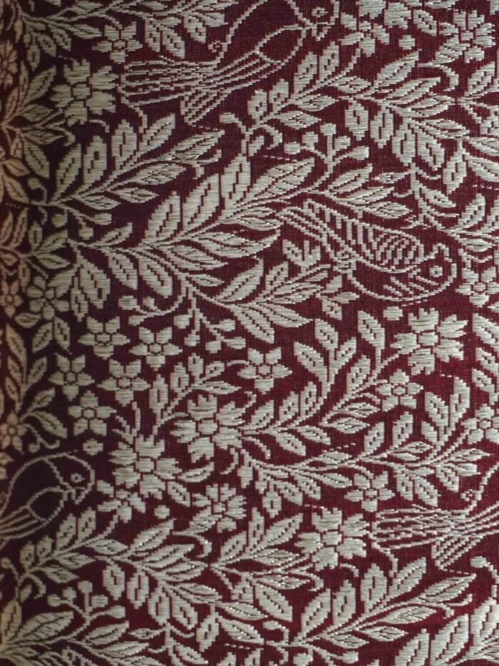 KashiFab Burnt Orange Banarasi Silk Saree online - authentic Varanasi Banarasi silk saree - detail view 3