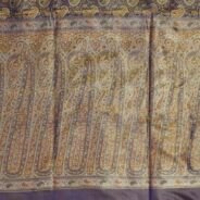 KashiFab Burnt Orange Banarasi Silk Saree online - authentic Varanasi Banarasi silk saree - detail view 3