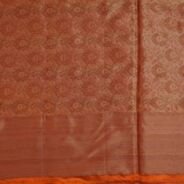 KashiFab Burnt Orange Banarasi Silk Saree online - authentic Varanasi Banarasi silk saree - detail view 4
