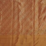 KashiFab Burnt Orange Banarasi Silk Saree online - authentic Varanasi Banarasi silk saree - detail view 4