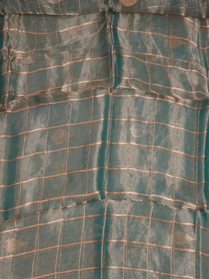 KashiFab Burnt Orange Banarasi Silk Saree 4 KashiFab Burnt Orange Banarasi Silk Saree online - authentic Varanasi Banarasi silk saree - detail view 4