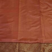 KashiFab Burnt Orange Banarasi Silk Saree online - authentic Varanasi Banarasi silk saree - detail view 5