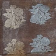 KashiFab Burnt Orange Banarasi Silk Saree online - authentic Varanasi Banarasi silk saree - detail view 5