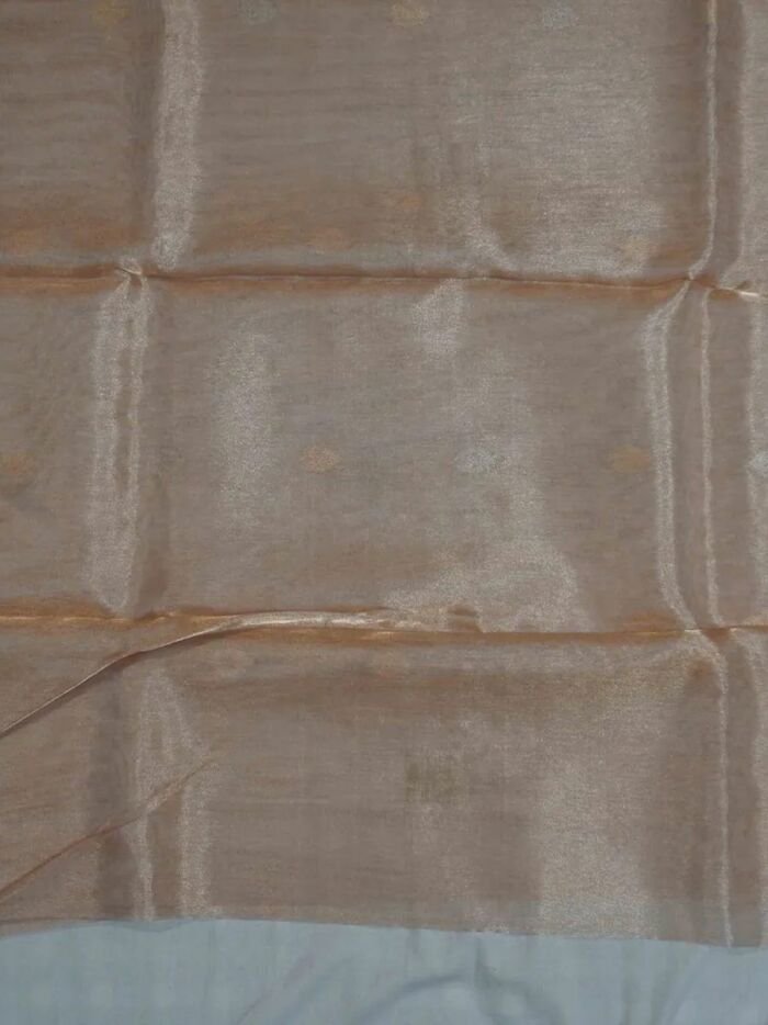 KashiFab Burnt Orange Banarasi Silk Saree online - authentic Varanasi Banarasi silk saree - detail view 6