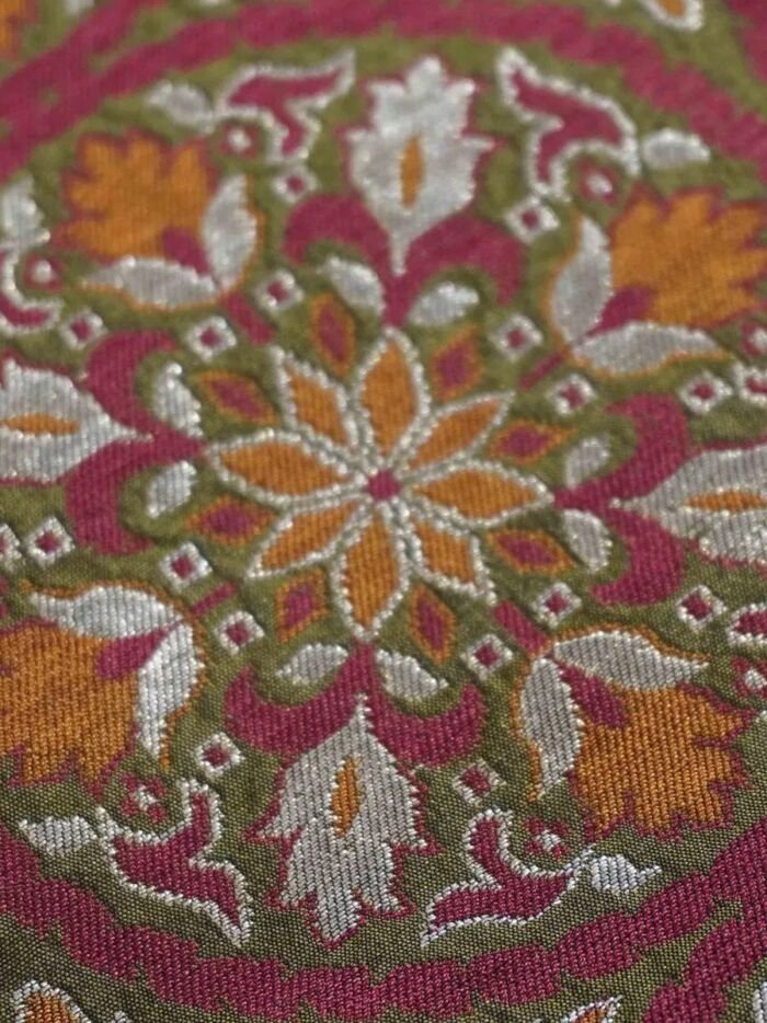 KashiFab Burnt Orange Banarasi Silk Saree 6 KashiFab Burnt Orange Banarasi Silk Saree online - authentic Varanasi Banarasi silk saree - detail view 6