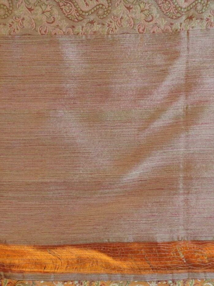 KashiFab Burnt Orange Banarasi Silk Saree online - authentic Varanasi Banarasi silk saree - detail view 6