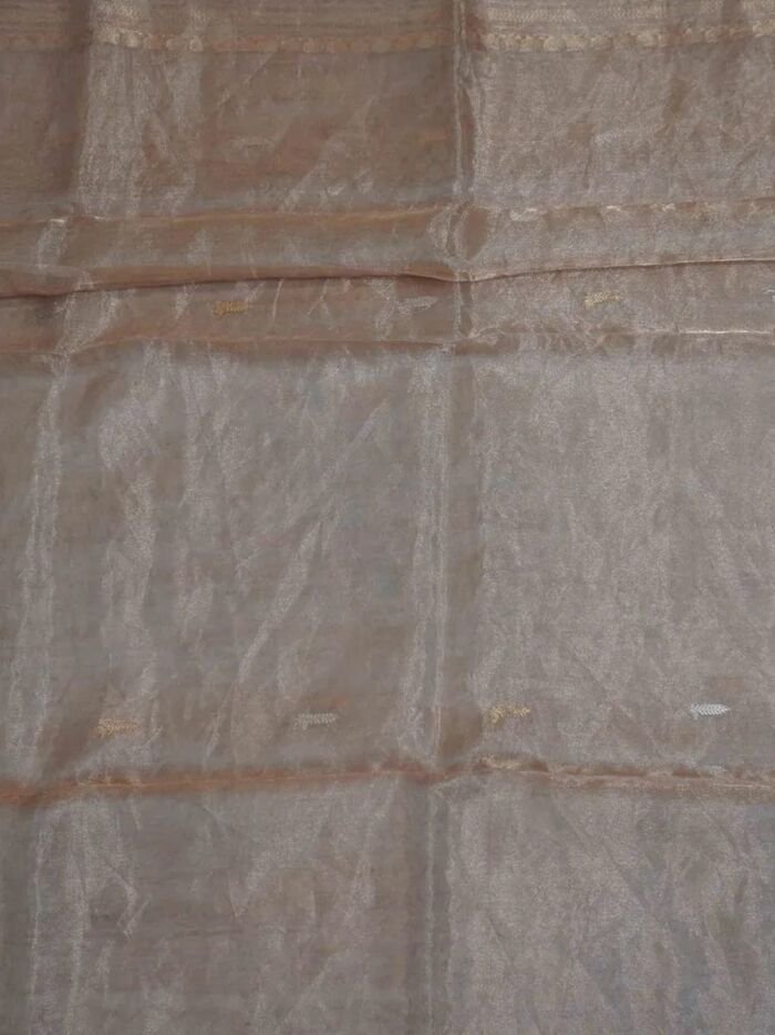 KashiFab Burnt Orange Banarasi Silk Saree 6 KashiFab Burnt Orange Banarasi Silk Saree online - authentic Varanasi Banarasi silk saree - detail view 6