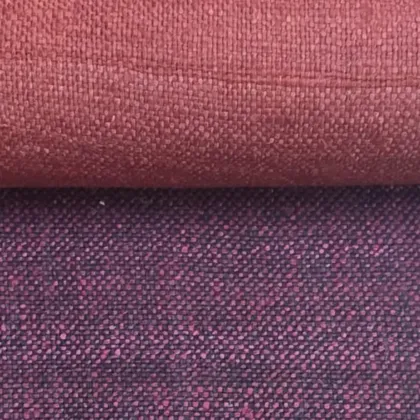 KashiFab Burnt Orange Terracotta Matka Silk Fabric - Banarasi Matka