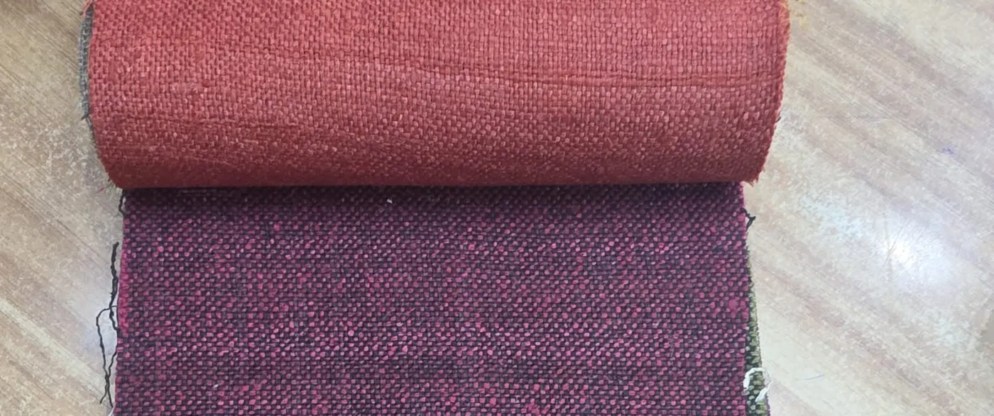 Burnt Orange Terracotta Matka Silk Fabric - Banarasi Matka KashiFab Burnt Orange Terracotta Matka Silk Fabric - Banarasi Matka